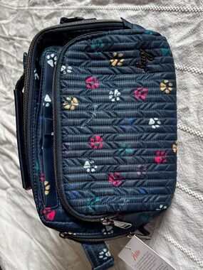 lug Navy Quilted Crossbody with Multicolor Floral Print